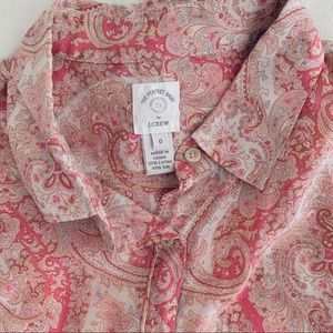 JCrew Silk paisley ladies shirt.